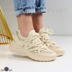 Дамски маратонки-3101350 Beige