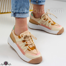 Дамски маратонки-3101337 Beige