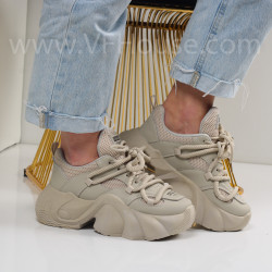 Дамски маратонки-2702-23107 Beige