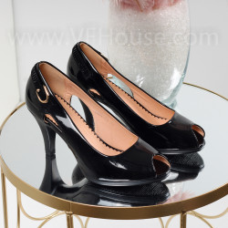Дамски обувки на ток-0107-829862024 Black
