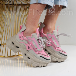 Дамски кецове на платформа-1602-980 Pink