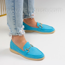 Дамски мокасини-0103563 Blue