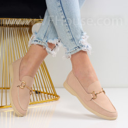 Дамски мокасини-0103563 Beige