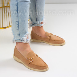 Дамски мокасини-0103563 Khaki