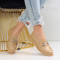 Дамски мокасини-0103560 Beige