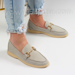 Дамски мокасини-0103563 Grey