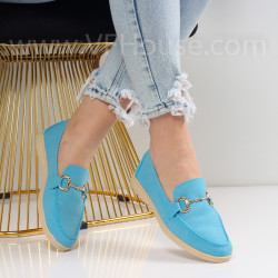 Дамски мокасини-0103563 Blue