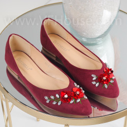 Дамски ежедневни обувки-02042024-829-56 Bordo