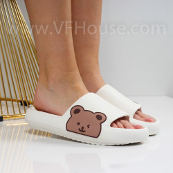 Дамски чехли-0106129 White