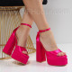 Дамски сандали на ток-01061005 Pink