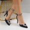 Дамски сандали на ток-01063006 Black