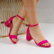 Дамски сандали на ток-0106123 Pink