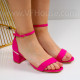 Дамски сандали на ток-0106123 Pink