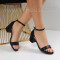 Дамски сандали на ток-0106229 Black