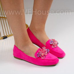 Дамски мокасини-0106278 Pink