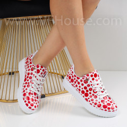 Дамски кецове-010681 Red