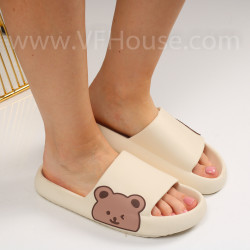 Дамски чехли-0106129 Beige