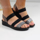 Дамски ежедневни сандали-070707 Black/Grey