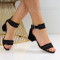 Дамски елегантни сандали на ток-310509 Black