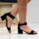 Дамски елегантни сандали на ток-310509 Black