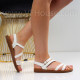 Дамски ежедневни сандали-31196 White