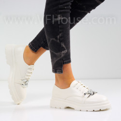 ДАМСКИ  ОБУВКИ - 2021-017-7A WHITE PU