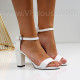 Дамски сандали на ток-040710 White