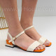 Дамски сандали-25-160598 Beige\Orange