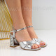 Дамски сандали-25-012459 Silver