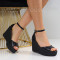 Дамски сандали на платформа-25-720869 Black