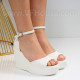Дамски сандали на платформа-25-720869 White