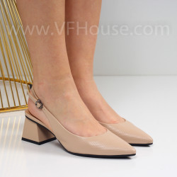 Дамски сандали-25-33802427-2 Beige
