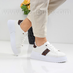 ДАМСКИ КЕЦОВЕ -2022-022298 WHITE/BROWN