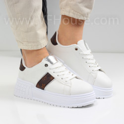 ДАМСКИ КЕЦОВЕ -2022-022298 WHITE/BROWN