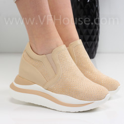 ДАМСКИ КЕЦОВЕ НА ПЛАТФОРМА -2022-029882 BEIGE