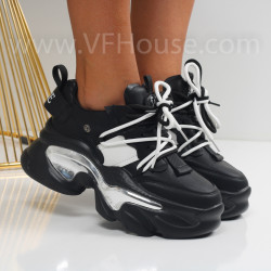 Дамски кецове на платформа-0808952 Black