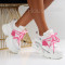 Дамски кецове на платформа-0808952 White\Pink