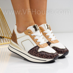 Дамски кецове на платформа-3008-106 White