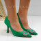 Дамски обувки на ток-3008-549 Green