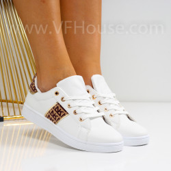Дамски кецове-3008-61 White Beige