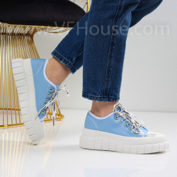 ДАМСКИ КЕЦОВЕ НА ПЛАТФОРМА-8098 BLUE