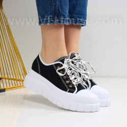 ДАМСКИ КЕЦОВЕ НА ПЛАТФОРМА-8098 BLACK
