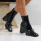 Дамски боти на ток-1110-30562869 Black