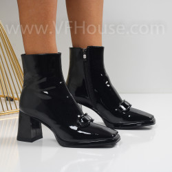 Дамски боти на ток-1110-30562869 Black