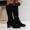 Дамски ботуши на ток-1011-777625 Black