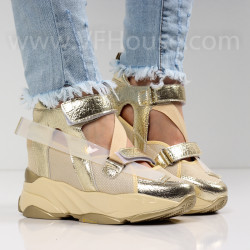 ДАМСКИ КЕЦОВЕ НА ПЛАТФОРМА - 0903-3441212702 GOLD