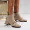 Дамски боти на ток-1110-855 Beige