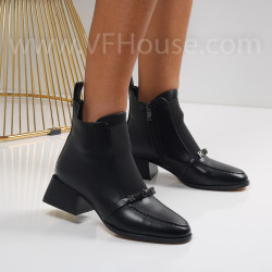 Дамски боти на ток-1110-855 Black