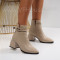 Дамски боти на ток-1110-1094 Beige