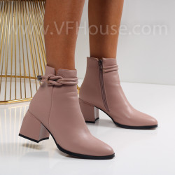 Дамски боти на ток-1110-1094 Pink